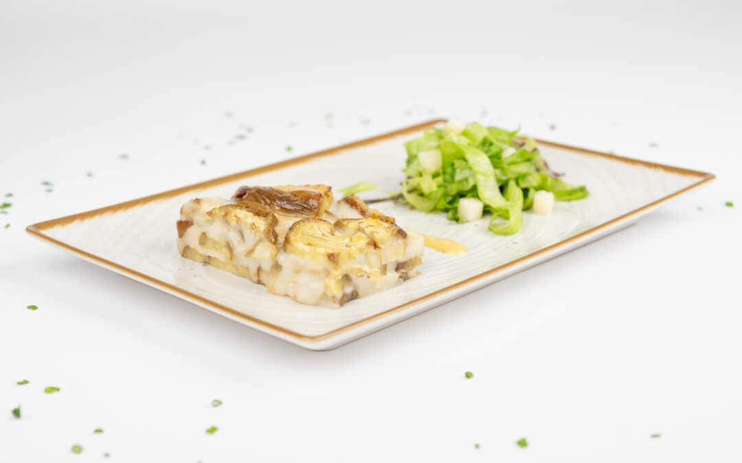 Mille-feuille d’aubergine au Bethmale